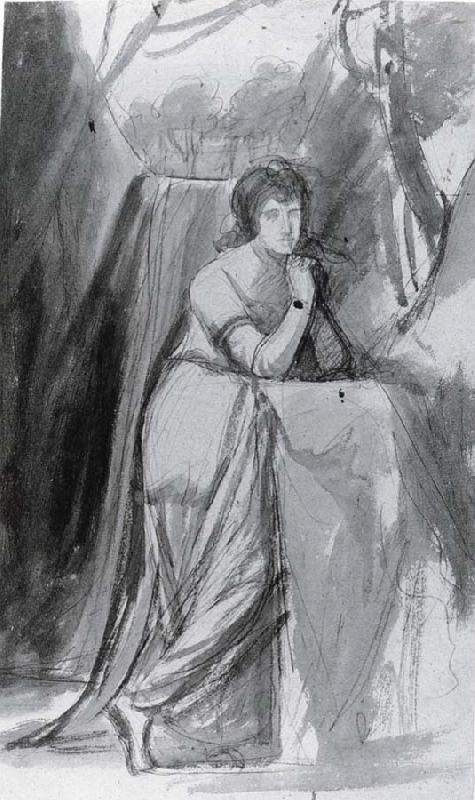 George Romney Study for Portrait of Sarah Siddons